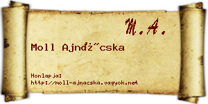 Moll Ajnácska névjegykártya